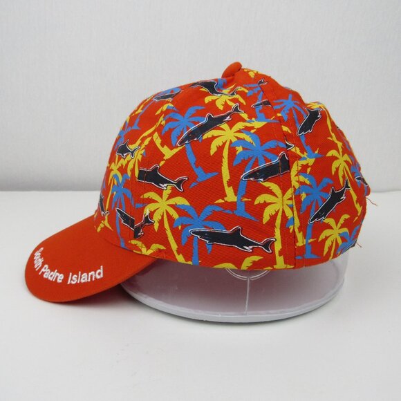 South Padre Island Youth 54 C Adjustable Cap Orange Multicolored Palm Trees & Sh - Picture 3 of 9